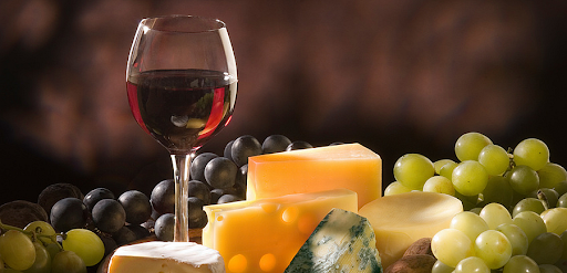 Kaas en Rode wijn